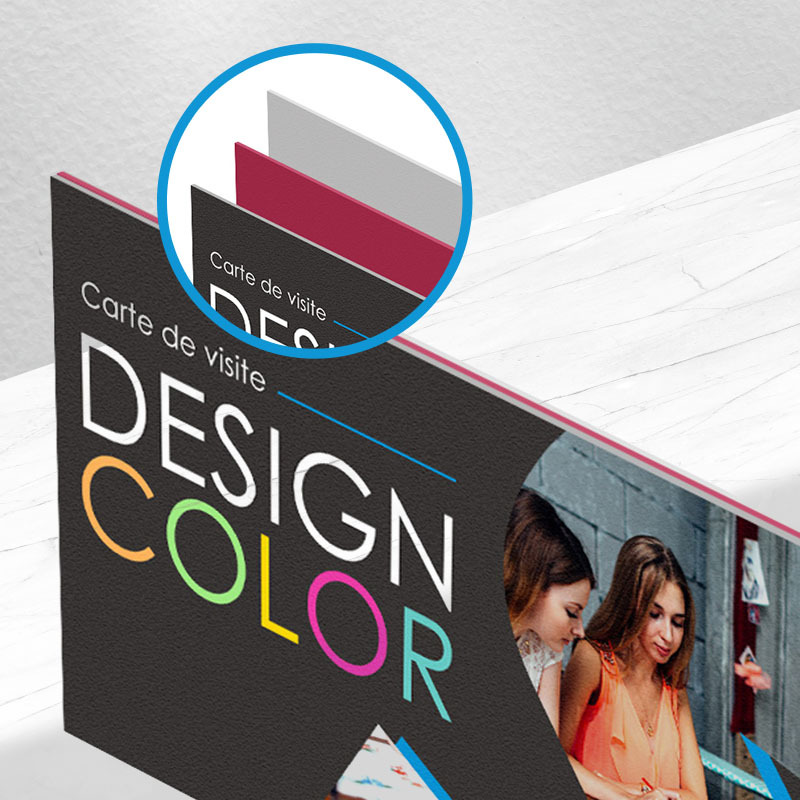 Carte de visite tranche colorée Design Color