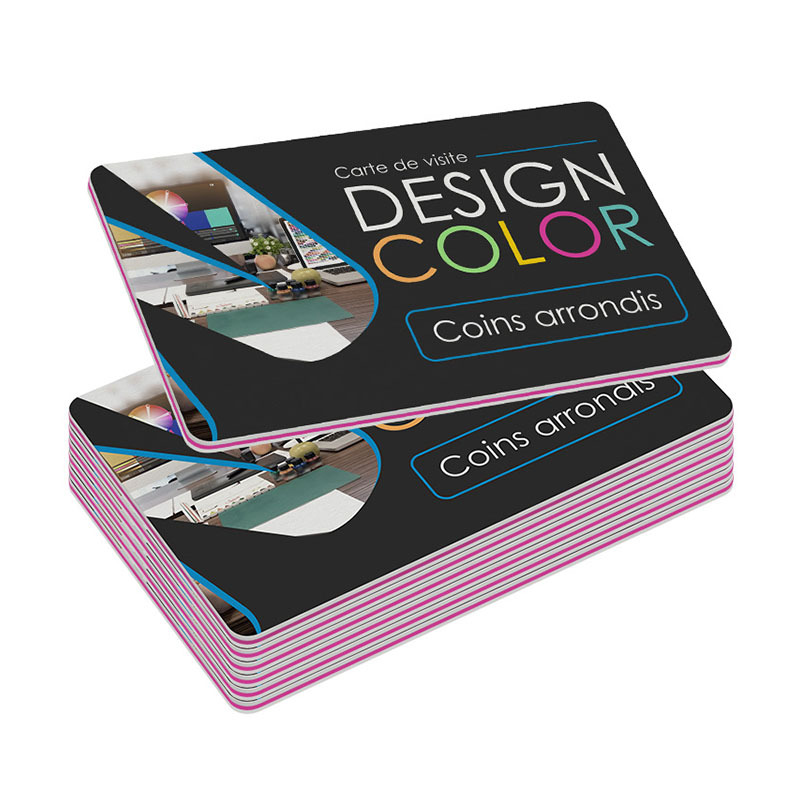 Carte de visite tranche colorée Design Color