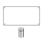 4 trous (aux angles) + entretoise satin