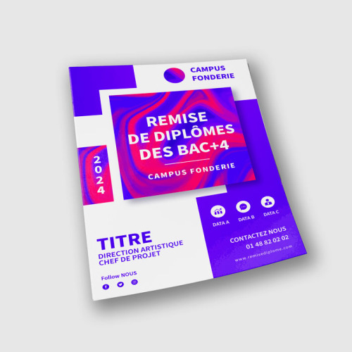 Affiche à lunité sur mesure