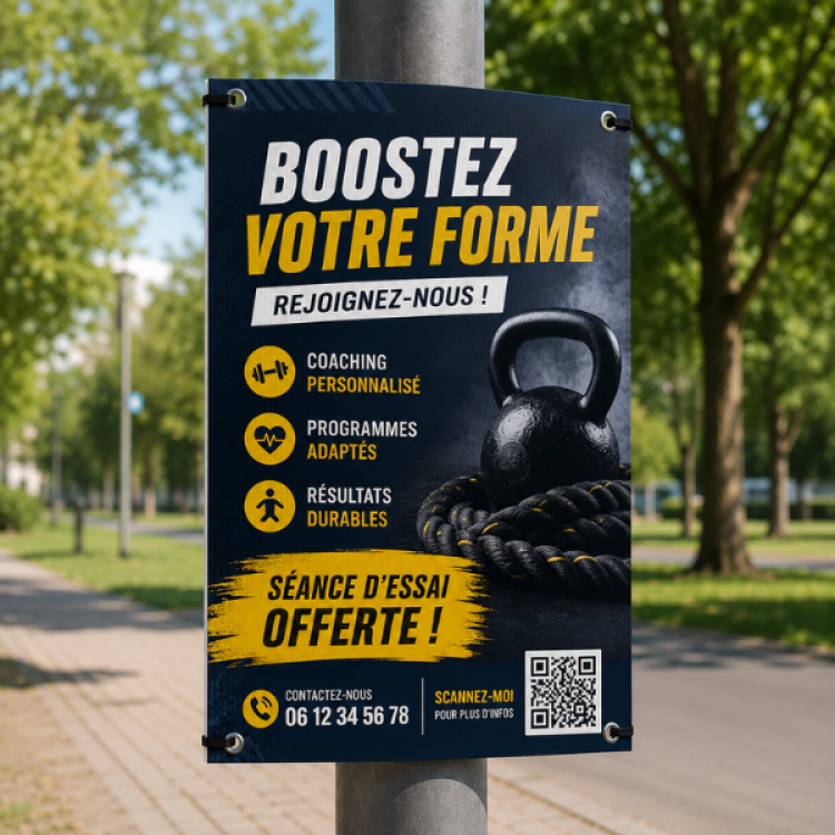 Cache poteau publicitaire