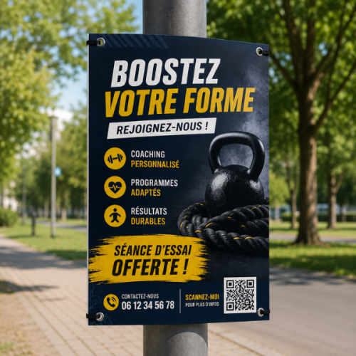 Cache poteau publicitaire