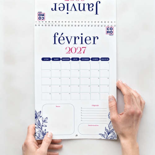 Calendrier publicitaire à spirale