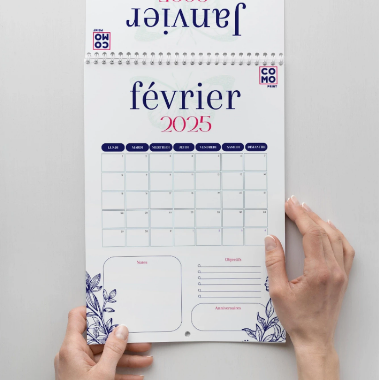 Calendrier publicitaire à spirales