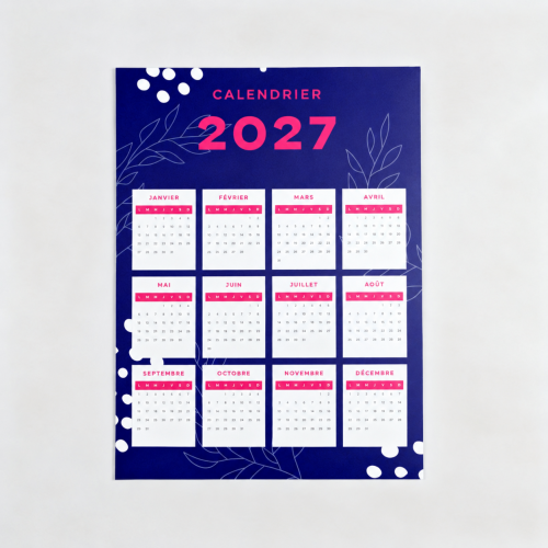 Calendrier publicitaire souple