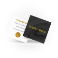 Cartes de visite avec Dorure (Carré : 5,5x5,5cm)