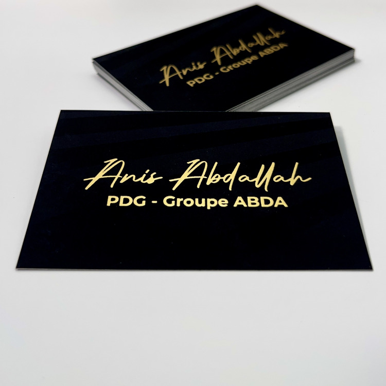 Cartes de visite avec Dorure (Standard : 8,5x5,5cm)