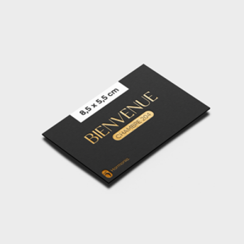 Cartes de visite avec Dorure Standard  85x55cm