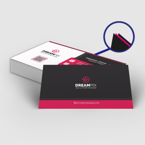 Cartes de visite  Bureau tranche colorée