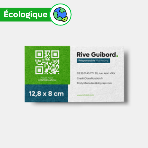 Cartes de visite en papier recyclé Grand  128x8cm