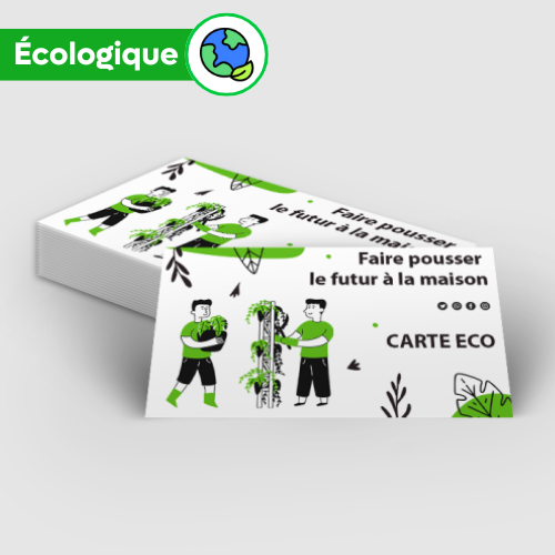 Cartes de <br>visite en papier recyclé
