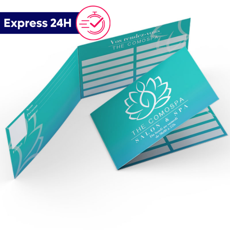 Cartes de visite Express (Double : 17x5,5cm)