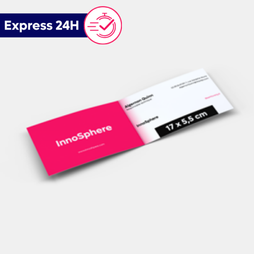 Cartes de visite Express Double  17x55cm