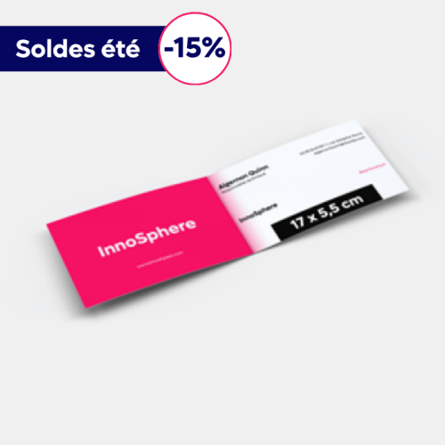 Cartes de visite Express Double  17x55cm
