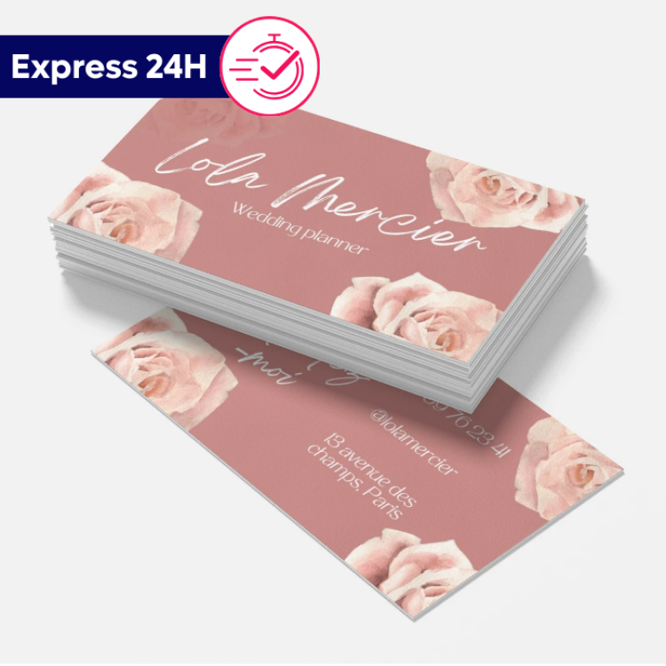 Cartes de visite Express (Grand : 12,8x8cm)