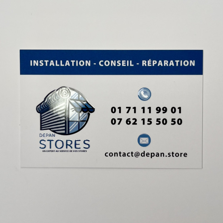Cartes de visite relief vernis Sélectif 3D (Standard : 8,5x5,5cm)
