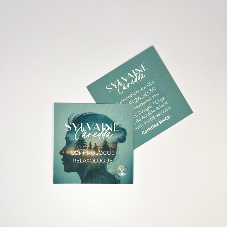 Cartes de visite standard (Carré : 5,5x5,5cm)