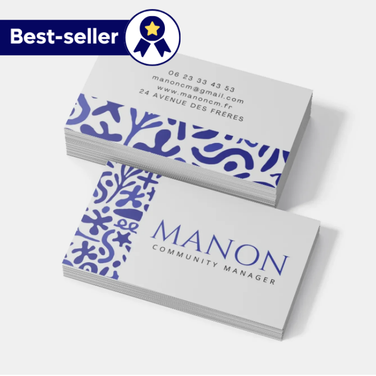Cartes de visite standard (Grand : 12,8x8cm)
