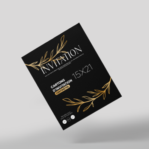 Cartons dinvitation avec Dorure 15x21cm