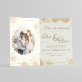 Cartons d'invitation avec Dorure 21x10cm