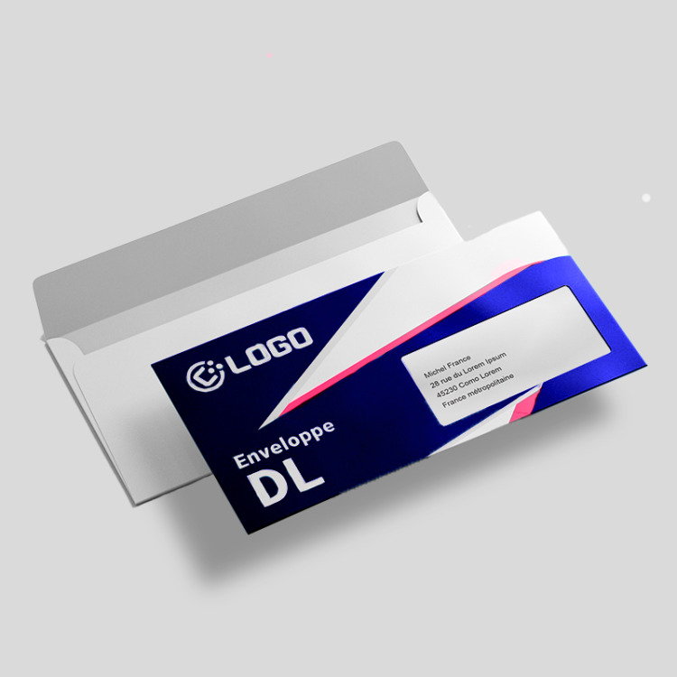 Enveloppes personnalisées DL (22x11cm)