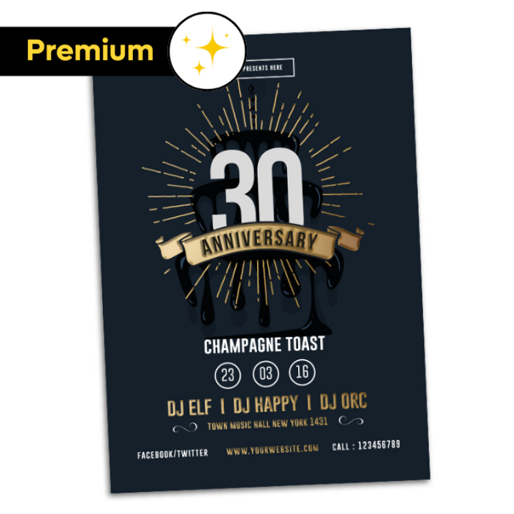 Flyers avec dorure A4