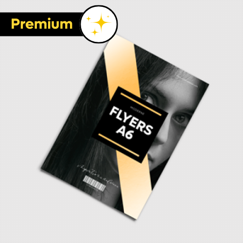 Flyers avec dorure A6