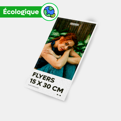 Flyers en papier recyclé 15x30cm