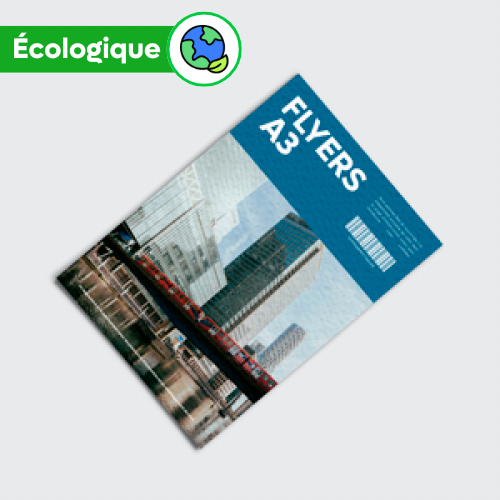 Flyers en papier recyclé A3