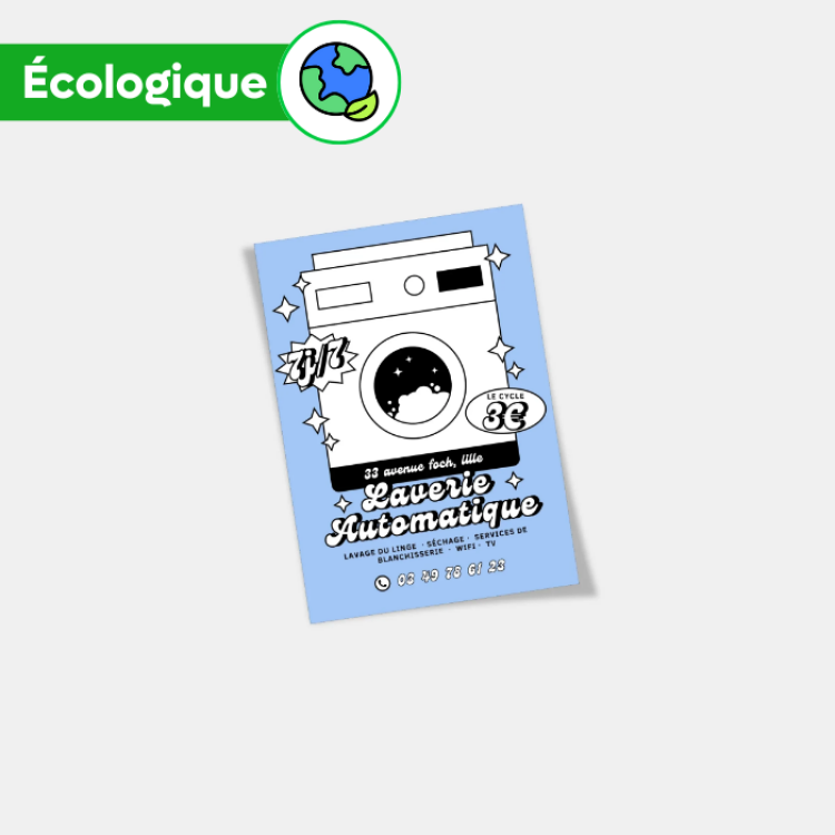 Flyers en papier recyclé A6