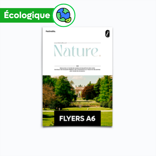 Flyers en papier recyclé A6