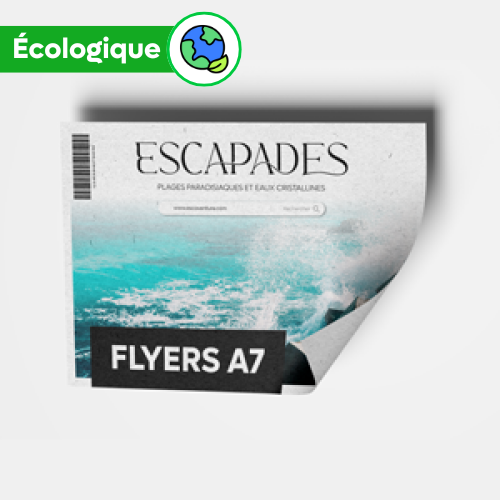 Flyers en papier recyclé A7