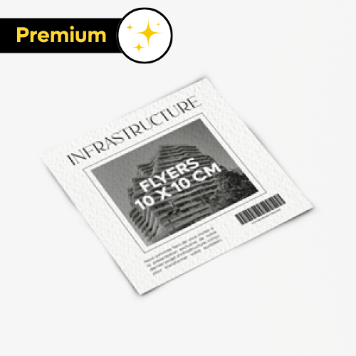 Flyers papier luxe 10x10cm