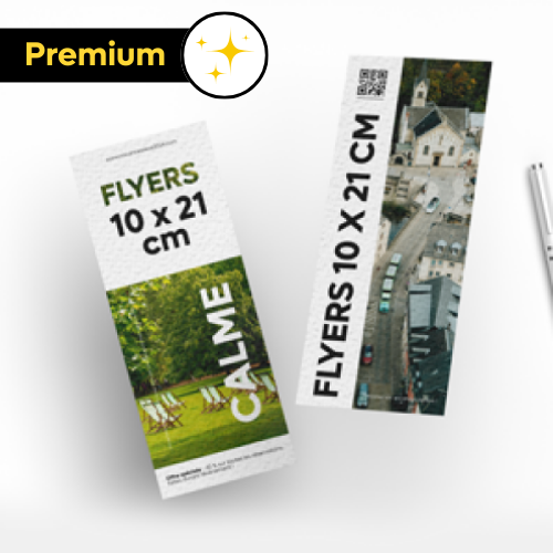 Flyers papier luxe 10x21cm