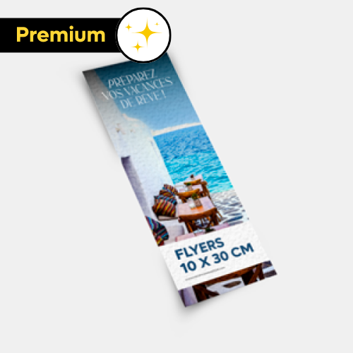 Flyers papier luxe 10x30cm