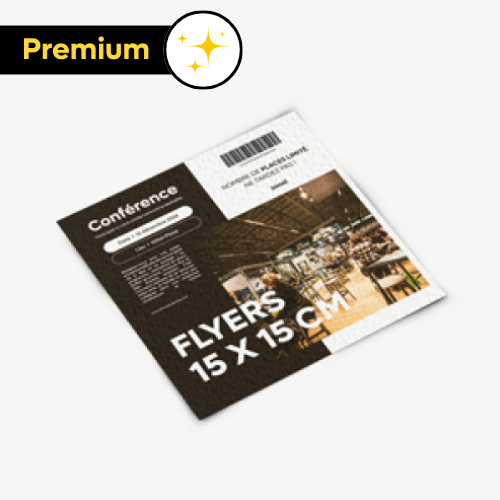 Flyers papier luxe 15x15cm
