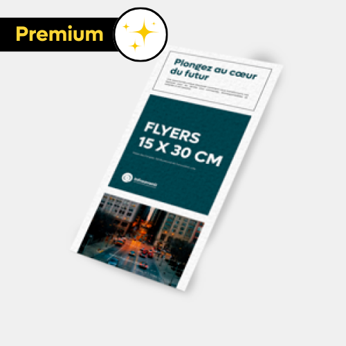 Flyers papier luxe 15x30cm