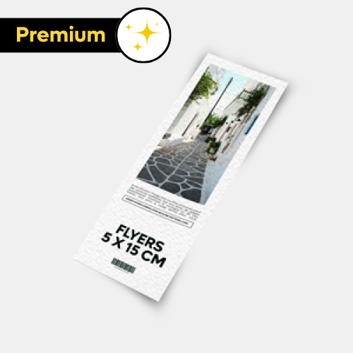 Flyers papier luxe 5x15cm