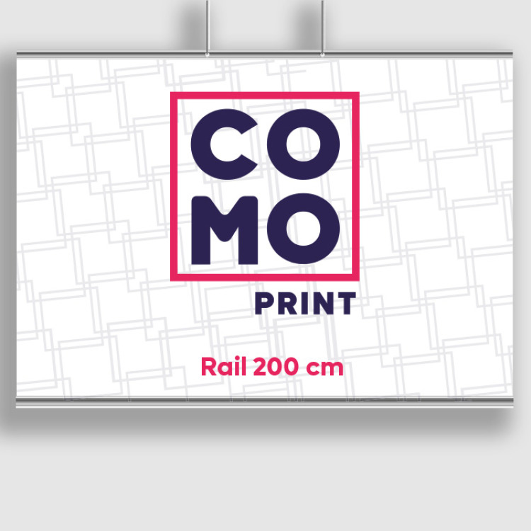 Kakémono suspendu sur rail 200cm