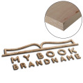 Logo et lettrage en bois