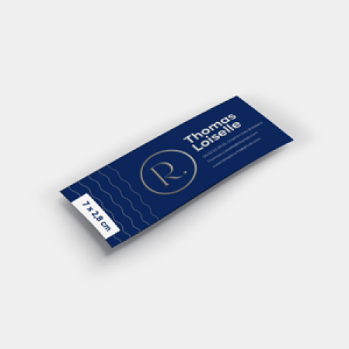 Mini Cartes de visite avec Vernis Sélectif 7x28cm