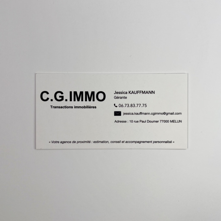 Mini Cartes de visite avec Vernis Sélectif (8,5x4cm)