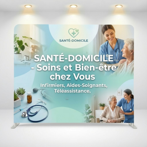 Mur dimage textile droit