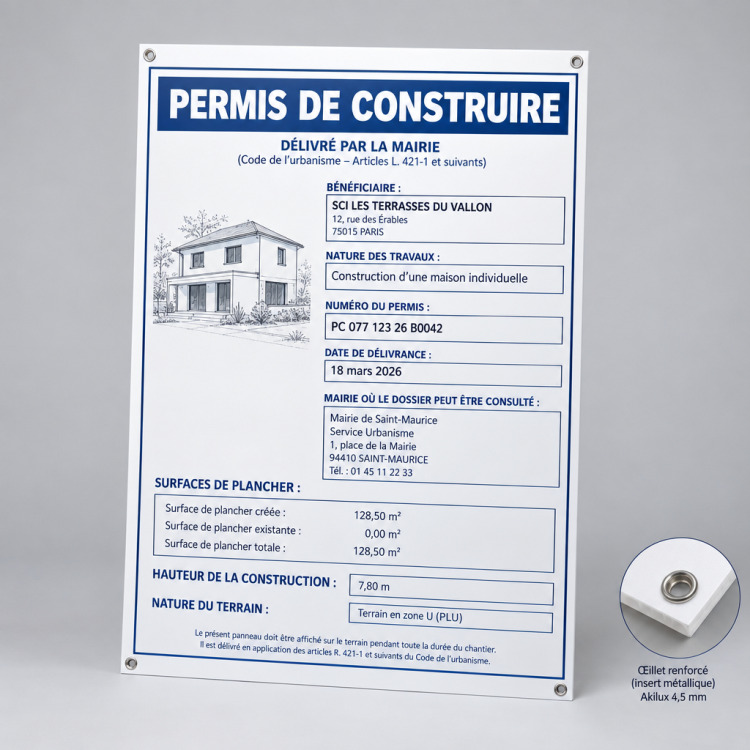Panneau de chantier