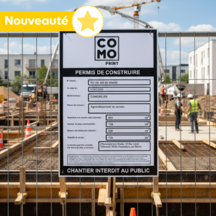 Panneau de chantier