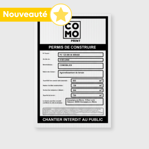 Panneau de chantier