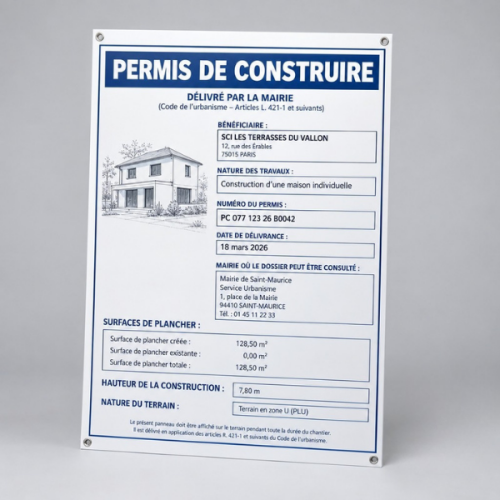 Panneau de chantier