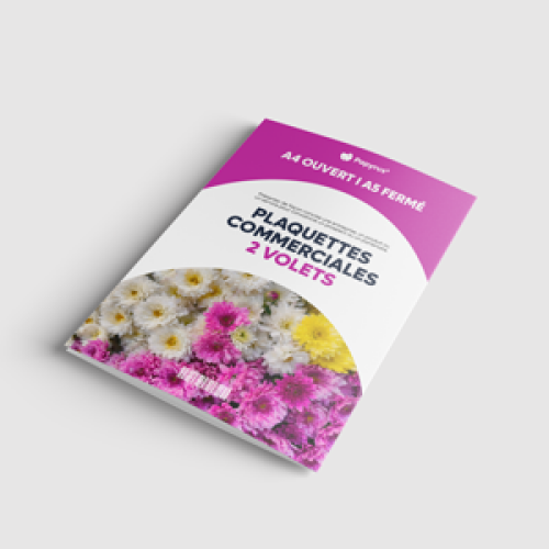 Plaquettes commerciales 2 volets A4 ouvert  A5 fermé