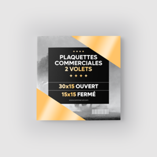 Plaquettes commerciales Dorure 30x15cm ouvert  15x15cm fermé