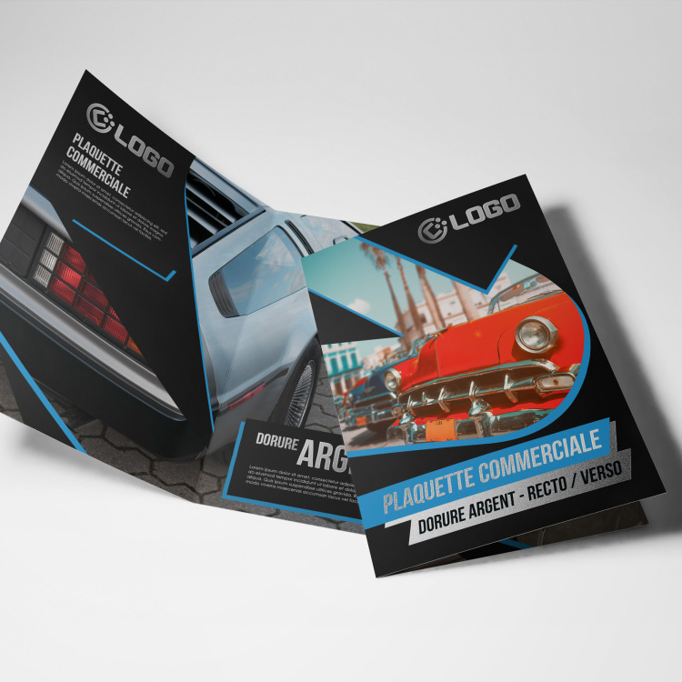 Plaquettes commerciales Dorure (A4 ouvert - A5 fermé)